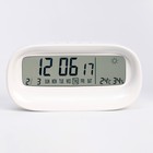 Часы - будильник электронные настольные c термометром, гигрометром, 7 х 14.5 см, 2ААА - фото 7781600