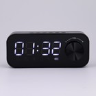Часы - будильник электронные настольные: колонка, bluetooth, tf-карта, 14.2×6 см, USB, чёрные - Фото 3