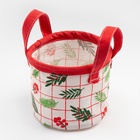 Корзинка текстильная «Этель» Xmas, 12×14 см - фото 60800416