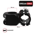 Вынос руля Dream Bike TF-27, 1-1/8"х25.4 мм, длина 40 мм, алюминий, цвет чёрный - фото 12340119