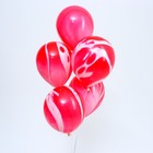 Воздушный шар латексный 12" «Агат красный», набор 5 шт. - фото 22779553