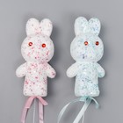 Набор топперов для украшения «Зайчата: посыпка, блеск», 2 шт., розовый, голубой, 12 см - Фото 3