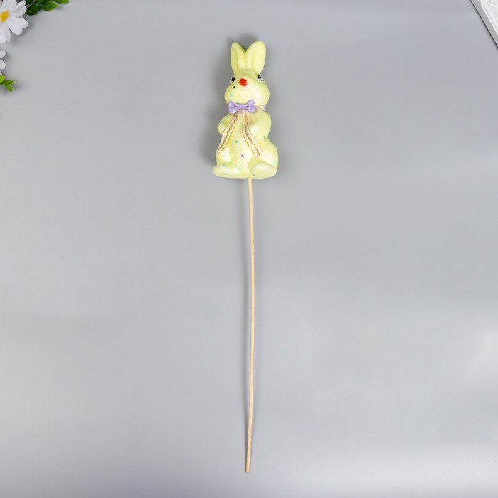 Декор на палочке "Кролик - конфетти, с бантиком" МИКС 15 см - Фото 1