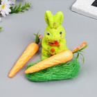 Декор "Зайчик с морковками и травкой" набор 4 шт МИКС 15 см - фото 9622151
