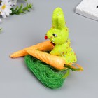 Декор "Зайчик с морковками и травкой" набор 4 шт МИКС 15 см - фото 6559163