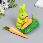 Декор "Зайчик с морковками и травкой" набор 4 шт МИКС 15 см - фото 6559165