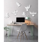 Набор настенный декор, панно TAKE IT EASY «Птички», 6 шт., белый, 14×23.5×6 см - Фото 3