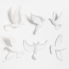 Набор настенный декор, панно TAKE IT EASY «Птички», 6 шт., белый, 14×23.5×6 см - Фото 5