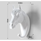 Декор настенный-вешалка "Конь" 12 x 3.8 см, белый - Фото 6