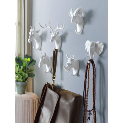 Декор настенный с вешалкой TAKE IT EASY «Слон», панно, 11×10.5 см, белый