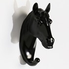 Декор настенный-вешалка "Конь"12 x 3.8 см, чёрный - фото 6559241