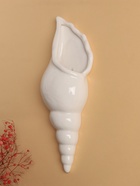 Декор настенный-ваза, панно TAKE IT EASY «Ракушка», 28×10.3 см, белый - Фото 2