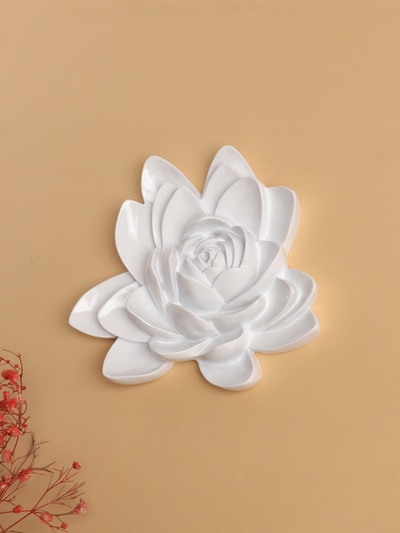 Декор настенный, панно TAKE IT EASY «Лотос», 14×15 см, белый