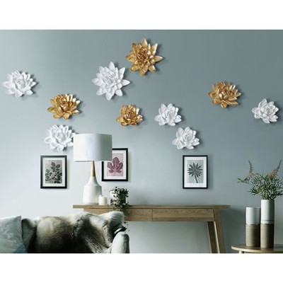 Декор настенный, панно TAKE IT EASY «Лотос», 14×15 см, белый