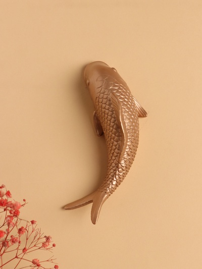 Декор настенный, панно TAKE IT EASY «Рыбка», 16×5 см, золото, правый