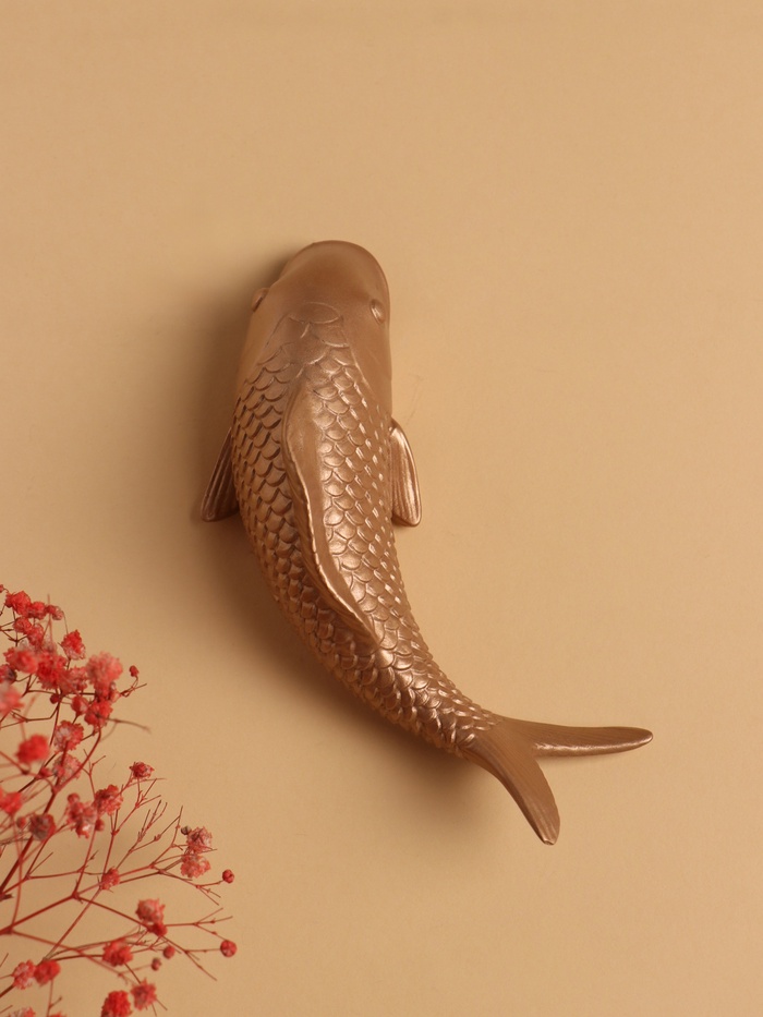 Декор настенный, панно TAKE IT EASY «Рыбка», 16×5 см, золото, левый