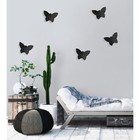 Декор настенный "Бабочки" 7,5 x 10,5 см, черный, (набор 5 шт) - Фото 2
