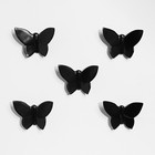 Декор настенный "Бабочки" 7,5 x 10,5 см, черный, (набор 5 шт) - Фото 3