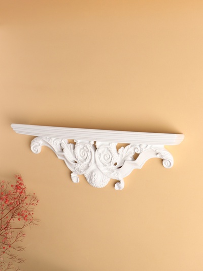 Декор настенный с полкой TAKE IT EASY «Ажурная», панно, 15.2×45.5 см, белая