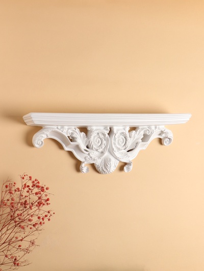 Декор настенный с полкой TAKE IT EASY «Ажурная», панно, 15.2×45.5 см, белая