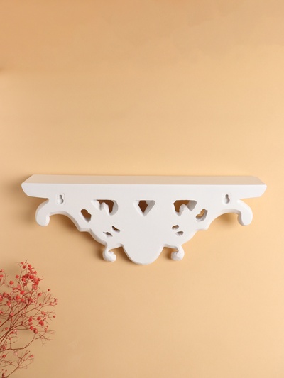 Декор настенный с полкой TAKE IT EASY «Ажурная», панно, 15.2×45.5 см, белая