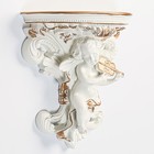 Декор настенный-полка "Ангел", 24 x 21 см, белая с золотом - Фото 3