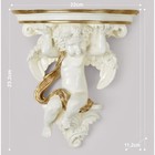 Декор настенный-полка "Ангел, 23.2 x 22 см, белая с золотом - Фото 5