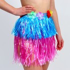 Гавайская юбка, 40 см, двухцветная голубо-розовая - фото 318806481