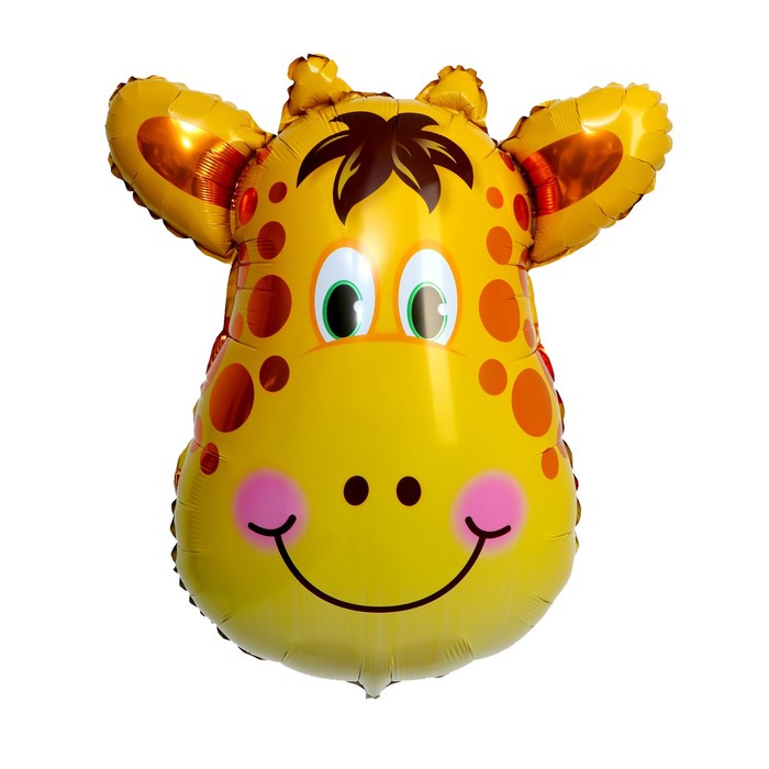 Шар фольгированный 36 «Большая голова. Милый жираф»