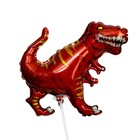 Шар фольгированный 14" «Динозавр тираннозавр», коричневый, с клапаном - фото 318806575