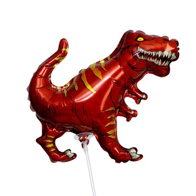 Шар фольгированный 14" «Динозавр тираннозавр», коричневый, с клапаном