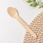 Ложка Доляна, 16 см, дерево, фасовка 50 шт. - Фото 2