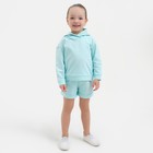 Костюм детский (толстовка, шорты) KAFTAN "Basic line", рост 110-116, цвет бирюзовый - Фото 1