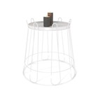 Столик журнальный Sheffilton, 440х440х480, Белый муар - фото 21516821