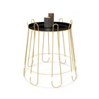 Столик журнальный Sheffilton, 440х440х480, Золото/Черный муар - фото 21516831