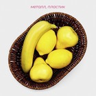 Корзинка для фруктов и хлеба Доляна «Огайо» 28×21×7.5 см, пластик, плетёная, овальная, коричневая - Фото 2