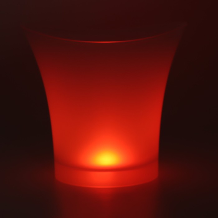 Ведёрко для льда с подсветкой Доляна, 24,5×23×23 см, на батарейках - фото 1889750247