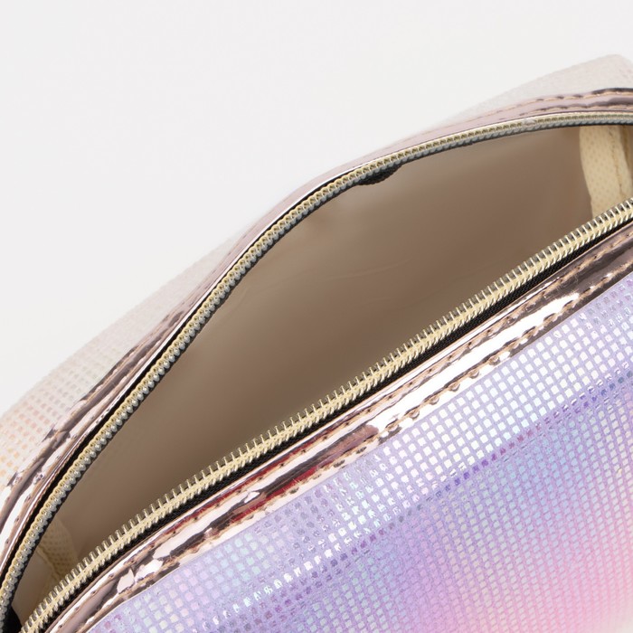 Косметичка на молнии, цвет сиреневый 7750399