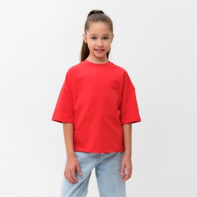 Футболка детская MINAKU:Basic line kids цвет красный, рост 122 7452150