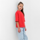 Футболка детская MINAKU:Basic line kids, красная, рост 152 см - Фото 5