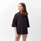 Футболка детская MINAKU Basic line kids, графитовая, рост 122 см 7452162 - фото 14024212