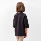 Футболка детская MINAKU Basic line kids, графитовая, рост 134 см - Фото 3