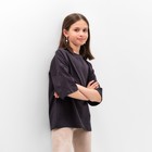 Футболка детская MINAKU:Basic line kids цвет графитовый, рост 146 - Фото 4