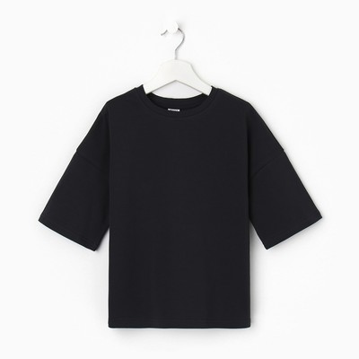 Футболка детская MINAKU Basic line kids, графитовая, рост 146 см