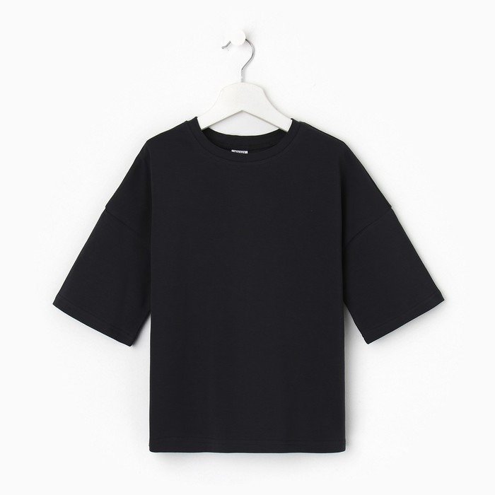 Футболка детская MINAKU Basic line kids, графитовая, рост 152 см - Фото 1