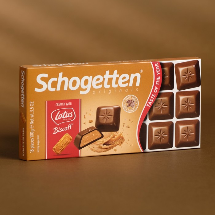 Шоколад Schogetten Lotus Biscoff, 100 г - Фото 1