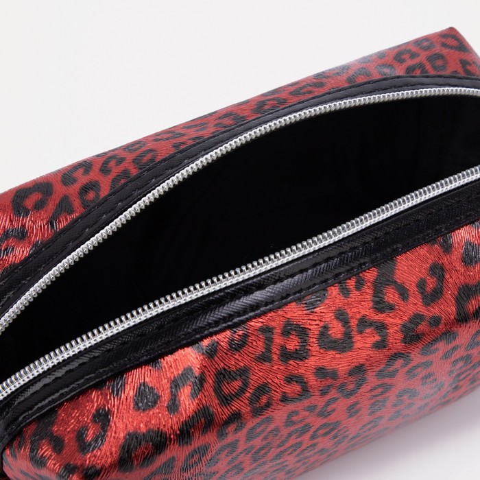 Косметичка на молнии, цвет красный 7749902