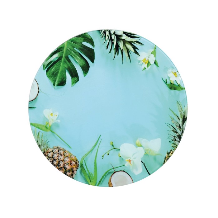 Доска разделочная «Тропическое лето», 27×0.4 см, стекло - Фото 1