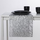 Дорожка на стол Доляна «Паутинка», 30×150 см, цвет серебряный - Фото 3