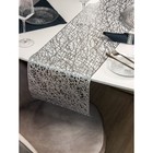 Дорожка на стол Доляна «Паутинка», 30×150 см, цвет серебряный - Фото 1